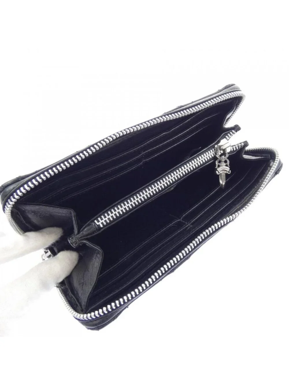 Chrome Hearts Rec Zip Ceme Qwlt Rec Cemetery Quilted 304 Wallet